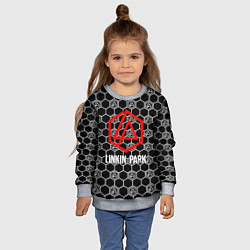 Свитшот детский Linkin park logo pattern, цвет: 3D-меланж — фото 2