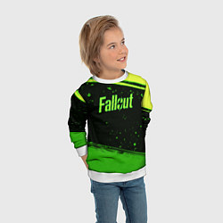 Свитшот детский Fallout toxic line, цвет: 3D-белый — фото 2