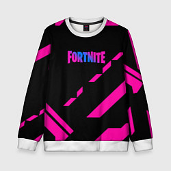 Свитшот детский Fortnite geometry pink, цвет: 3D-белый