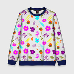 Детский свитшот Яркий цветочный узор-паттерн