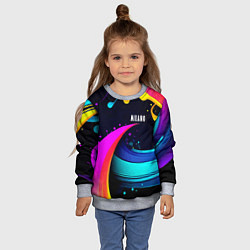 Свитшот детский Neon abstraction - Milano, цвет: 3D-меланж — фото 2