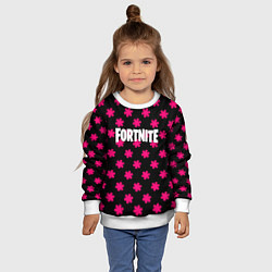 Свитшот детский Fortnite snowflake pattern, цвет: 3D-белый — фото 2
