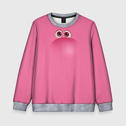 Свитшот детский Эмоция стыда - лицо крупное, цвет: 3D-меланж
