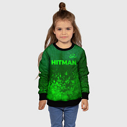 Свитшот детский Hitman - green gradient посередине, цвет: 3D-черный — фото 2
