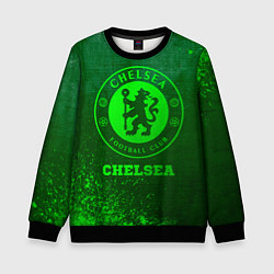 Свитшот детский Chelsea - green gradient, цвет: 3D-черный