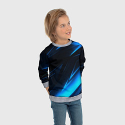 Свитшот детский Грани неоновые текстура, цвет: 3D-меланж — фото 2