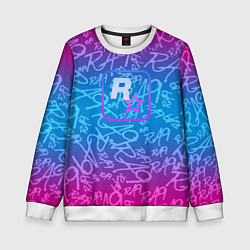 Свитшот детский Rock star neon, цвет: 3D-белый