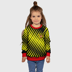 Свитшот детский Герб РФ абстракция, цвет: 3D-красный — фото 2