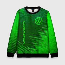 Детский свитшот Volkswagen - green gradient вертикально