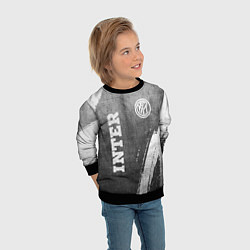 Свитшот детский Inter - grey gradient вертикально, цвет: 3D-черный — фото 2