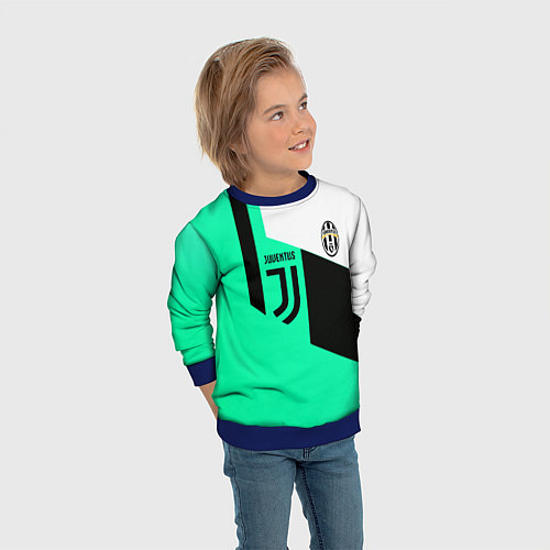 Детский свитшот Juventus geometry / 3D-Синий – фото 3