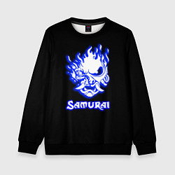 Свитшот детский Samurai logo ghost, цвет: 3D-черный