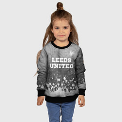 Свитшот детский Leeds United - grey gradient посередине, цвет: 3D-черный — фото 2