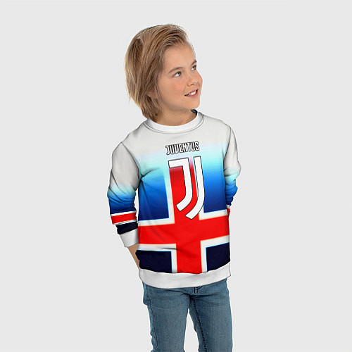 Детский свитшот Ювентус анг / 3D-Белый – фото 3