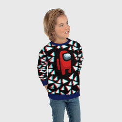 Свитшот детский Амонг ас телеграм, цвет: 3D-синий — фото 2