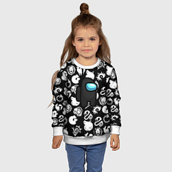 Свитшот детский Among us anime, цвет: 3D-белый — фото 2