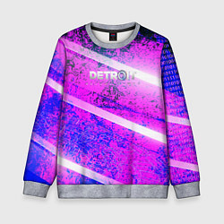 Свитшот детский Detroit become human neon, цвет: 3D-меланж