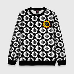 Детский свитшот Serious Sam logo pattern