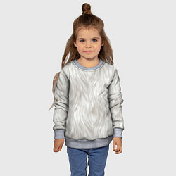 Свитшот детский Белый мех кошки, цвет: 3D-меланж — фото 2