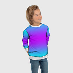 Свитшот детский Градиент текстура неоновая, цвет: 3D-белый — фото 2