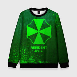 Свитшот детский Resident Evil - green gradient, цвет: 3D-черный