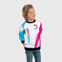 Свитшот детский Deadlock neon gradient style вертикально, цвет: 3D-черный — фото 2