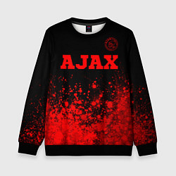 Детский свитшот Ajax - red gradient посередине