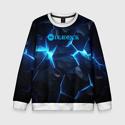 Свитшот детский Deadlock logo синий лого, цвет: 3D-белый