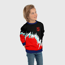 Свитшот детский Барселона фк краски, цвет: 3D-синий — фото 2