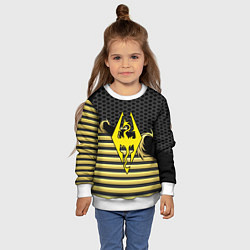 Свитшот детский Skyrim gold edinion, цвет: 3D-белый — фото 2