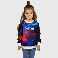 Свитшот детский Genshin Impact space, цвет: 3D-белый — фото 2