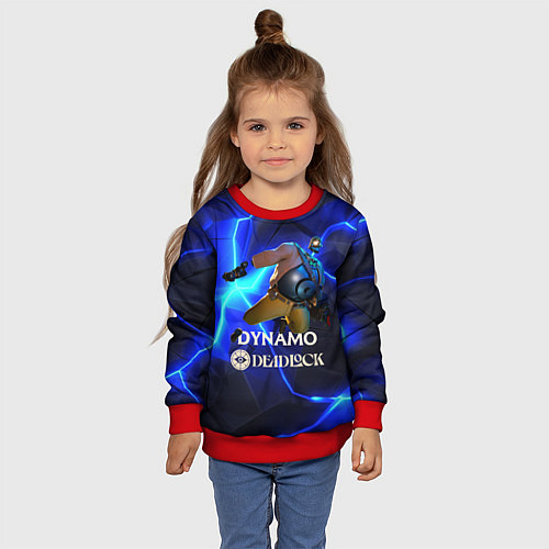 Детский свитшот Deadlock Динамо / 3D-Красный – фото 4