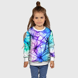 Свитшот детский Неоновые нервы, цвет: 3D-белый — фото 2