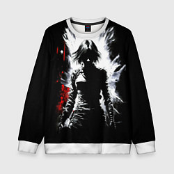 Свитшот детский Воин девушка, цвет: 3D-белый