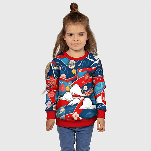 Детский свитшот Восточная аппликация / 3D-Красный – фото 4