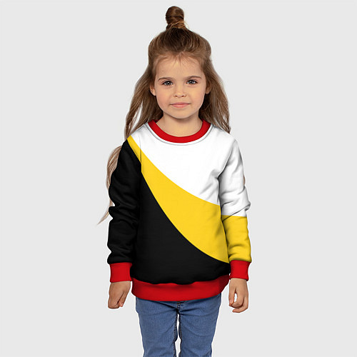 Детский свитшот Сокрушу пред ним врагов его большая хризма / 3D-Красный – фото 4