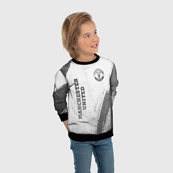 Свитшот детский Manchester United - white gradient вертикально, цвет: 3D-черный — фото 2