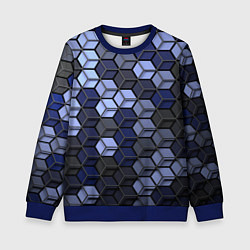 Детский свитшот Серо синие соты