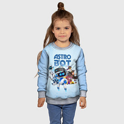 Свитшот детский Astro Bot - Game, цвет: 3D-меланж — фото 2