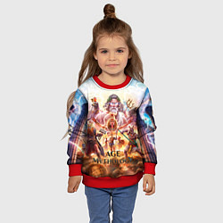 Свитшот детский Age of mythology персонажи, цвет: 3D-красный — фото 2
