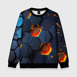Детский свитшот Шестигранники с подсветкой