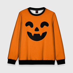 Свитшот детский Весёлая тыква верх, цвет: 3D-черный