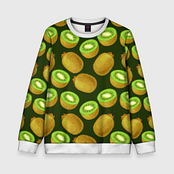 Детский свитшот Киви цветной паттерн