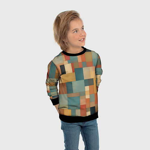 Детский свитшот Inspired by Paul Klee / 3D-Черный – фото 3
