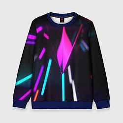 Детский свитшот Оптические лучи неон