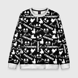 Детский свитшот Fortnite black pattern