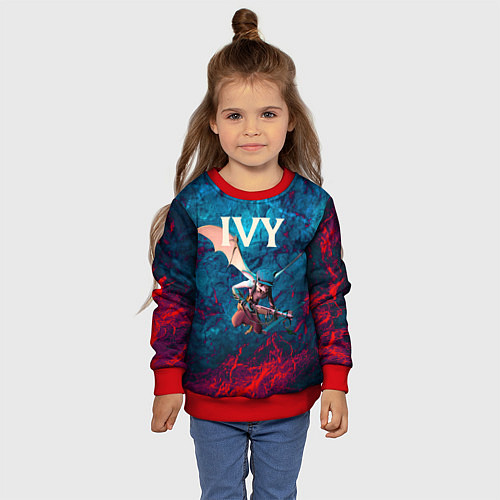 Детский свитшот Ivy Deadlock / 3D-Красный – фото 4