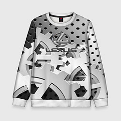 Свитшот детский Lexus carbon steel, цвет: 3D-белый