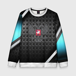 Свитшот детский Россия герб карбон, цвет: 3D-белый