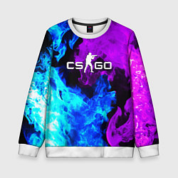 Свитшот детский CSGO neon flame, цвет: 3D-белый